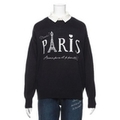 【50%OFF】衿つきPARISロゴデザインニット