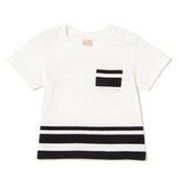 【54%OFF】ライン入り胸ポケットつきTシャツ