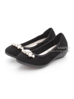 【wee willie】ビジューモールドソールコンフォートシューズ/ブラックスエード