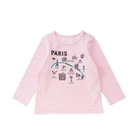 【50%OFF】【ベビー向け】パリプリント長袖Tシャツ