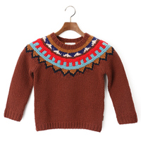 【新品】 かぎ編みニット 6Y バーバリーチルドレン 49305 BURBERRY CHILDREN ブラウン系 ボーイズ