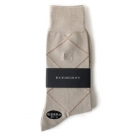 【新品】 くつ下（チェック） 25〜26 バーバリー 56639 BURBERRY ベージュ系 メンズ