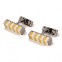 【新品】 カフス  バーバリー 55422 BURBERRY イエロー系×ホワイト系 メンズ