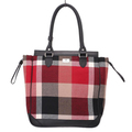 【新品】 クレストブリッジ チェックトート 37.5×42.5×11cm cb-000362 CRESTBRIDGE レッド系 メンズ