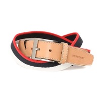 【新品】 スクエアバックルラインキャンバスベルト M バーバリーロンドン 71216 BURBERRY LONDON マルチカラー メンズ