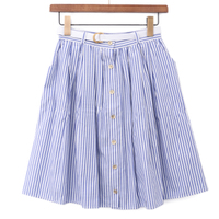 【新品】 ストライプスカート 36 バーバリーブルーレーベル 49854 BURBERRY BLUE LABEL ブルー系 レディース