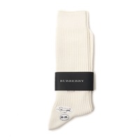 【新品】 ソックス 靴下 26〜28cm バーバリー 61090 BURBERRY アイボリー系 メンズ