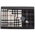 【新品】 タオルハンカチ　2枚セット  バーバリー 60535 BURBERRY ブラック系×ベージュ系 レディース
