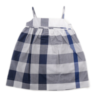 【新品】 チェックワンピース 12M 46306 ネイビー系×グレー系 ガールズ