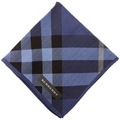 【新品】 チェック柄ハンカチ 中 バーバリー 63699 BURBERRY ブルー系 レディース