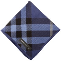 【新品】 チェック柄ハンカチ 中 バーバリー 63699 BURBERRY ブルー系 レディース