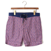 【新品】 ナイロンショートパンツ M バーバリーブラックレーベル 49143 BURBERRY BLACK LABEL レッド系×ネイビー系 メンズ