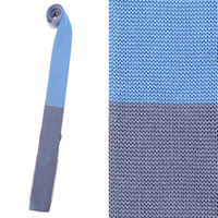 【新品】 ニットタイ 139×4.5cm バーバリーロンドン 49352 BURBERRY LONDON グレー系×ブルー系 メンズ