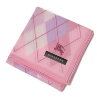 【新品】 ハンカチ　アーガイル  バーバリーロンドン 69304 BURBERRY LONDON ピンク レディース