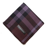 【新品】 ハンカチ　チェック  バーバリーロンドン 69011 BURBERRY LONDON パープル レディース