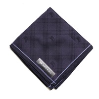 【新品】 ハンカチ　ロゴ  バーバリーロンドン 68956 BURBERRY LONDON ネイビー レディース