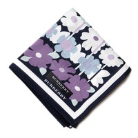 【新品】 ハンカチ　花柄  バーバリーロンドン 68775 BURBERRY LONDON ネイビー レディース