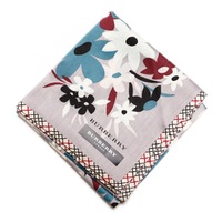 【新品】 ハンカチ　花柄  バーバリーロンドン 69002 BURBERRY LONDON グレー レディース