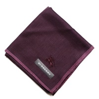 【新品】 ハンカチ　無地  バーバリーロンドン 69049 BURBERRY LONDON パープル レディース