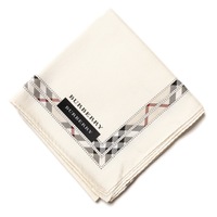 【新品】 ハンカチ　無地×チェック  バーバリーロンドン 68769 BURBERRY LONDON ベージュ レディース