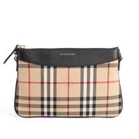 【新品】 バーバリー BURBERRY 2WAY クラッチバッグ ショルダーストラップ y-000103 黒系 レディース