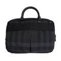 【新品】 バーバリー チェック柄 紳士用 手提げ バッグ 33167 ブラック系 メンズ ショルダー紐付き