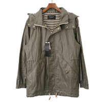 【新品】 フード付きコート M バーバリーブラックレーベル 46005 BURBERRY BLACK LABEL モスグリーン系 メンズ