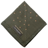 【新品】 ボタン柄ハンカチ 中 バーバリーロンドン 63698 BURBERRY LONDON グリーン系 レディース