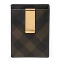 【新品】 マネークリップカードケース 11×8cm バーバリー y-001080 BURBERRY チョコブラック メンズ