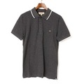 【新品】 ライン入り カラーポロシャツ サイズS S バーバリーブリット y-001333 BURBERRY BRIT グレー メンズ