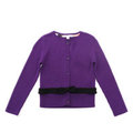 【新品】 リボン付きニットカーデ 8Y バーバリーチルドレン 49312 BURBERRY CHILDREN パープル系 ボーイズ