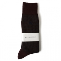 【新品】 靴下 25〜27 バーバリー 56698 BURBERRY ダークブラウン系 メンズ