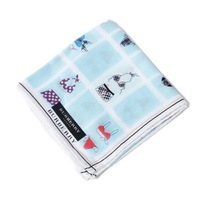 【新品】 薄手 ハンカチ アーガイル  バーバリー 70424 BURBERRY ネイビー レディース