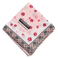 【新品】 薄手 ハンカチ 花柄  バーバリー 72058 BURBERRY ピンク レディース