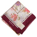 【新品】 薄手 ハンカチ 花柄  バーバリーズ 72302 Burberrys ボルドー メンズ