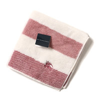 【新品】バーバリー タオルハンカチ 42150 ピンク系 プレゼント 爽やかなボーダー柄