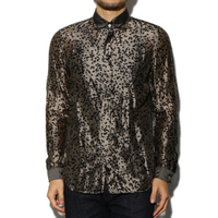 【新品】バーバリープロ―サム アニマル柄シャツ 34953 グレー系 メンズ BURBERRY PRORSUM