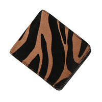 【新品】二つ折ハラコ財布 バーバリープローサム 43186 ブラウン＆ブラック系 レディース プレゼント 