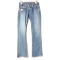 ウォッシュド加工ブーツカットデニムパンツ 24 バーバリーブルーレーベル br01001528 BURBERRY BLUE LABEL ブルー レディース