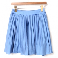 サイドジッププリーツスカート 38 バーバリーブルーレーベル 74020 BURBERRY BLUE LABEL ブルー レディース