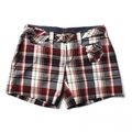 ショートパンツ 36 バーバリーブルーレーベル 56132 BURBERRY BLUE LABEL グレー系×レッド系 レディース
