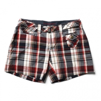ショートパンツ 36 バーバリーブルーレーベル 56132 BURBERRY BLUE LABEL グレー系×レッド系 レディース