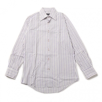 ストライプシャツ 38 バーバリーブルーレーベル 54241 BURBERRY BLUE LABEL グレー系×パープル系 メンズ