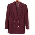 ダブルブレストノッチドラペルテーラードウールジャケット  バーバリーズ 71495 Burberrys ボルドー レディース