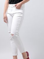 ダメージスキニーストレッチホワイトデニム