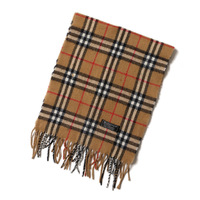 チェックマフラー バーバリーズ 42613 ベージュ系 プレゼント ウール100% 定番のノバチェック