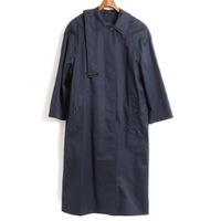 チェックライナー付き　ベルト比翼コート  バーバリーズ 01000080 Burberrys ネイビー レディース