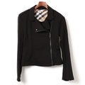 チェック切替コットンダブルライダースジャケット 156 バーバリーロンドン 71494 BURBERRY LONDON ブラック ボーイズ