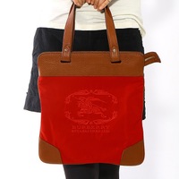 デカロゴトートバッグ 23272 バーバリーロンドン レッド