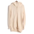 ニット　ジップアップパーカー　ファーフード 38 バーバリーブルーレーベル 76163 BURBERRY BLUE LABEL ベージュ レディース